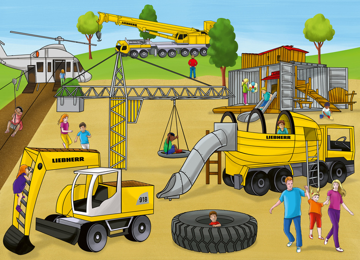 Ravensburger Spieleland baut außergewöhnlichen Liebherr-Erlebnisspielplatz